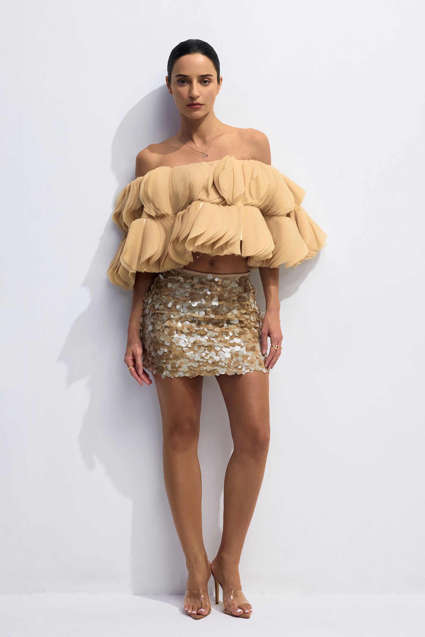 Vania A-line Sequin Mini Skirt
