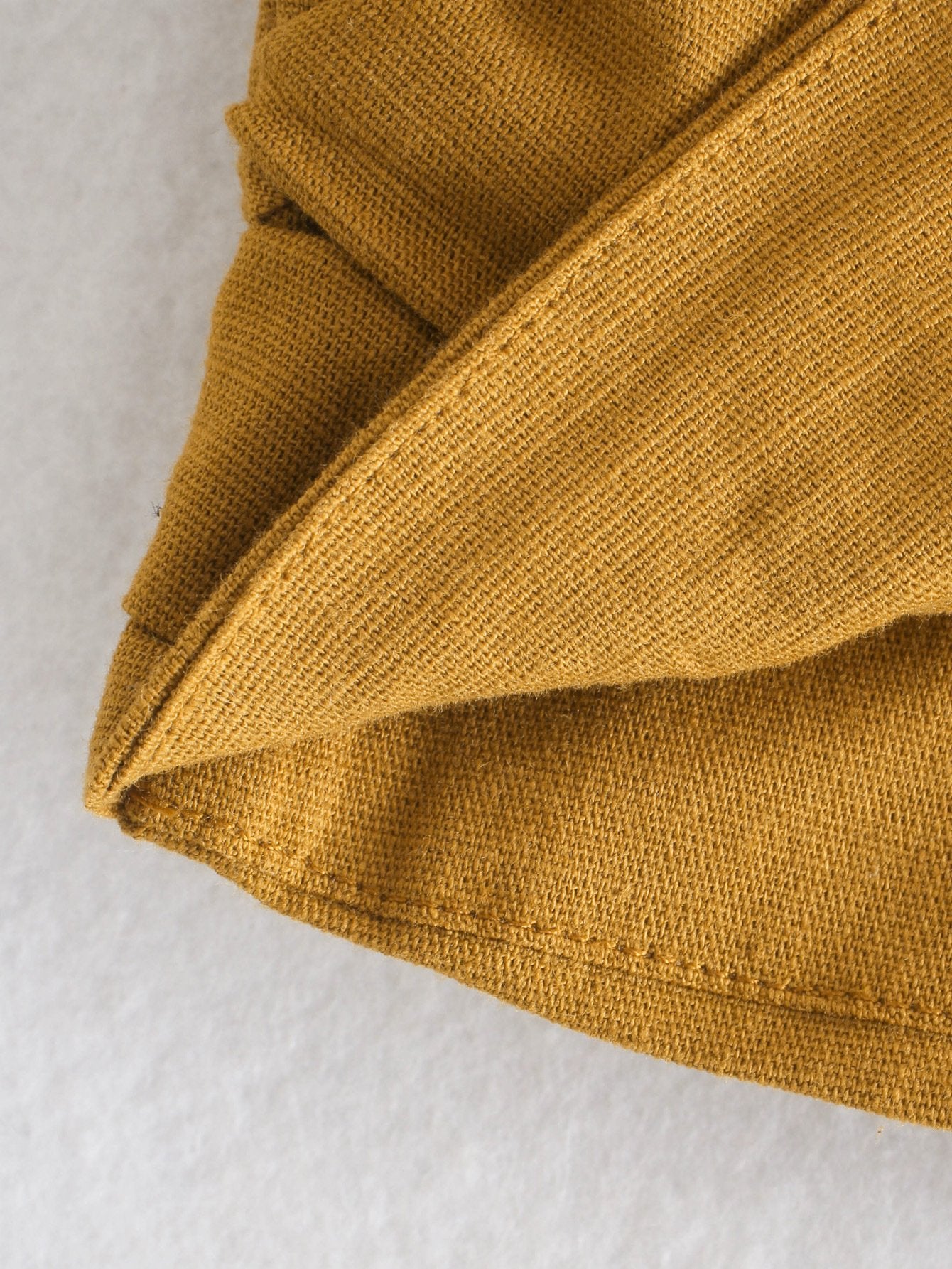 Laura One Shoulder Crop Linen Top